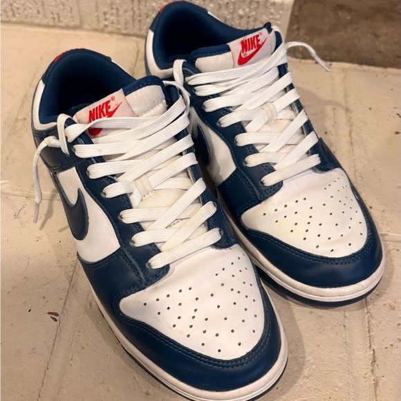 Nike Dunk Low Midnight Navy White Men’s 8.5 Good Condition No Box - Picture 6 of 9